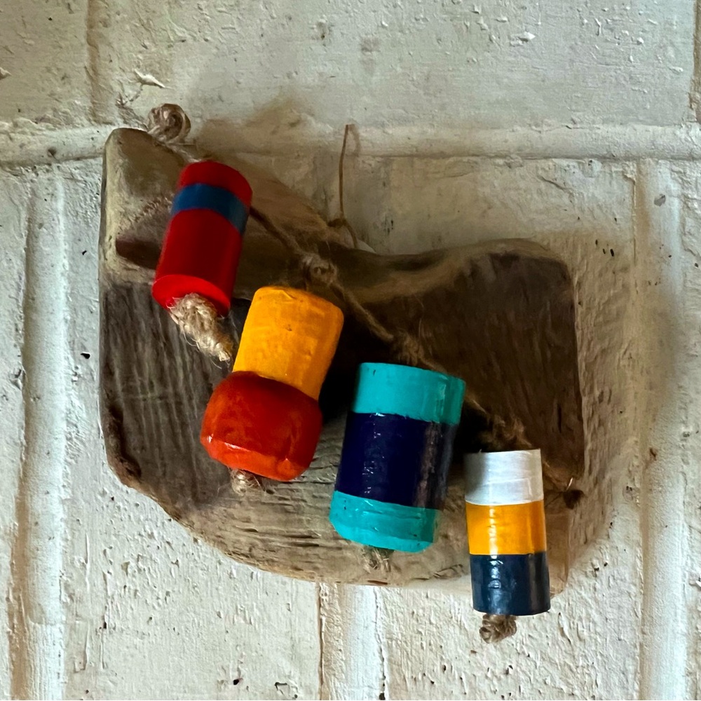 Handmade driftwood hanging art
